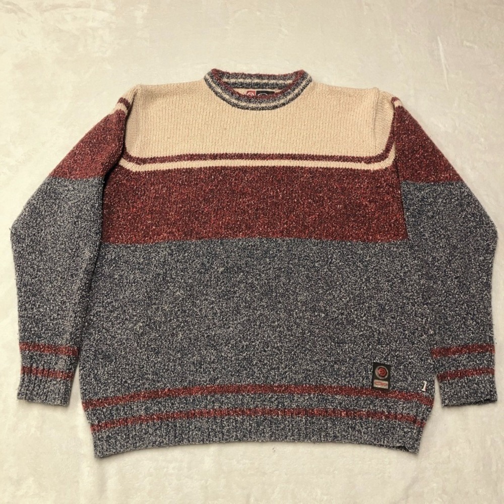 Vintage Y2K Ocean Pacific OP‎ Crewneck Sweater Men's Medium Striped Grandpacore